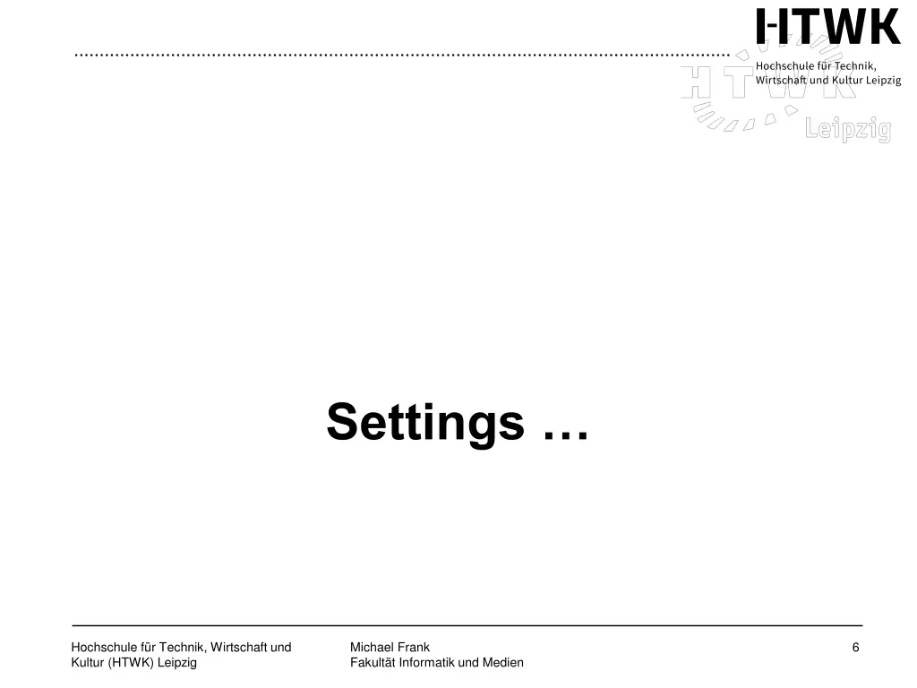 settings