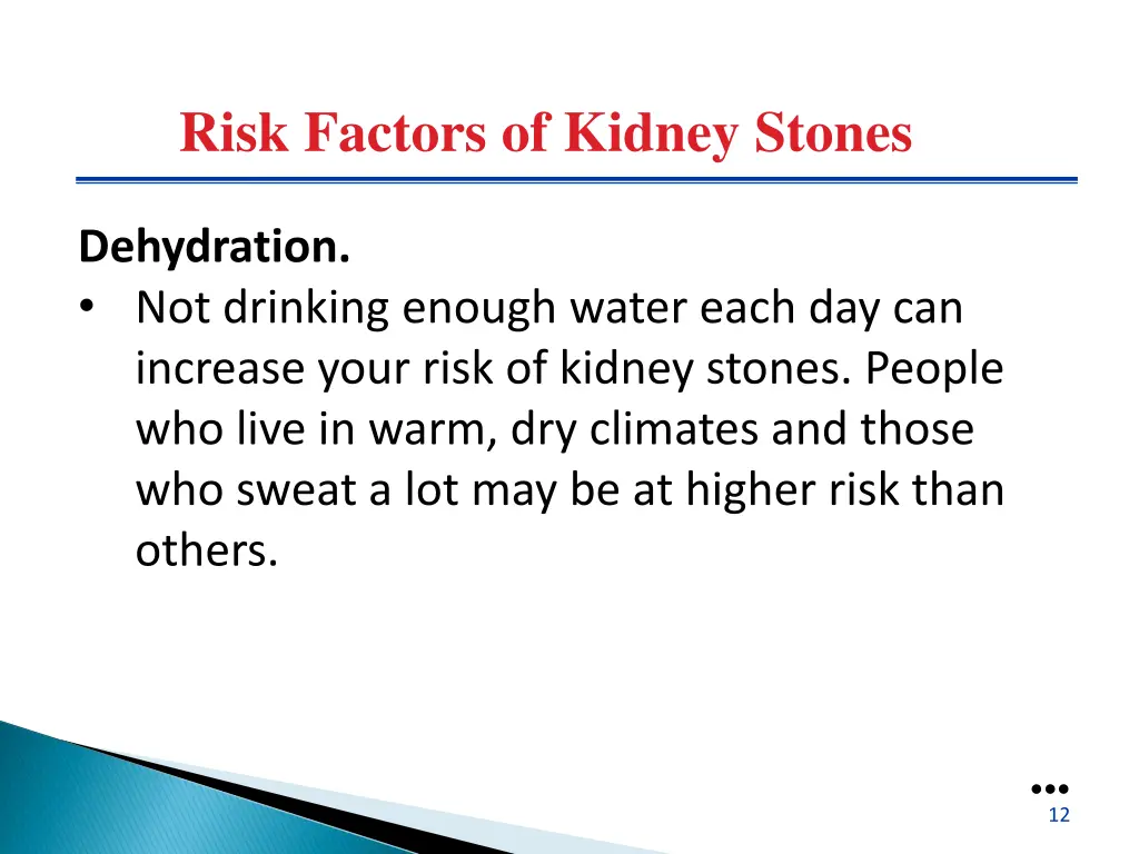 risk factors of kidney stones 1