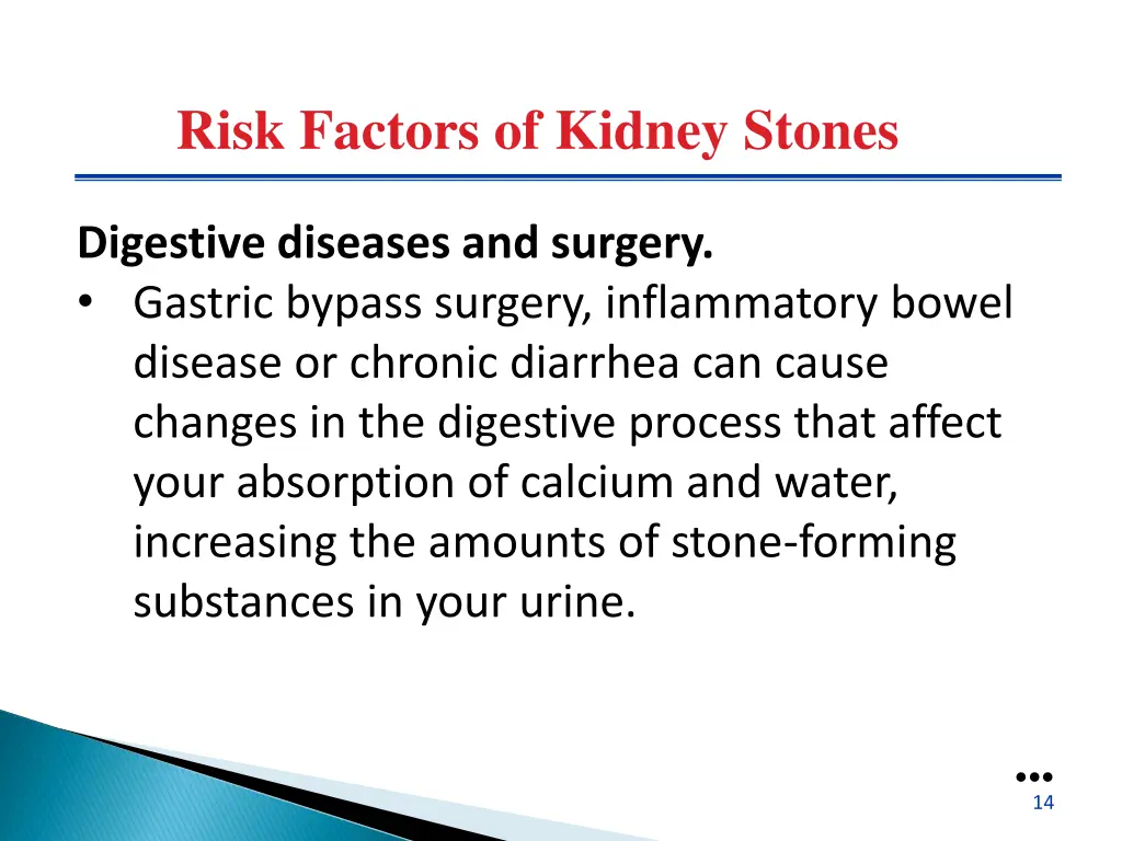 risk factors of kidney stones 3