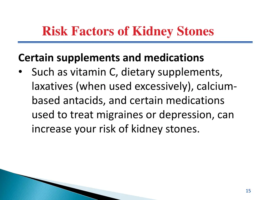 risk factors of kidney stones 4