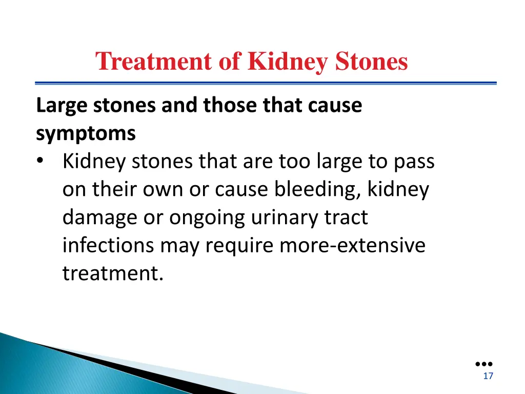 treatment of kidney stones 1