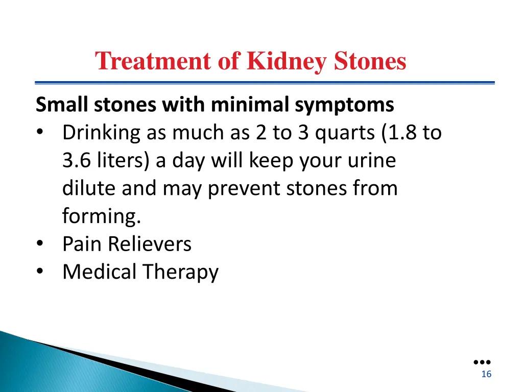 treatment of kidney stones