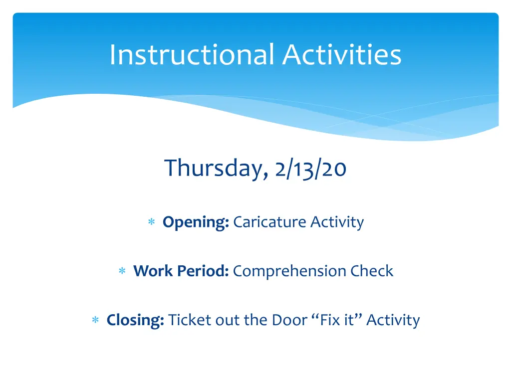 instructional activities 3