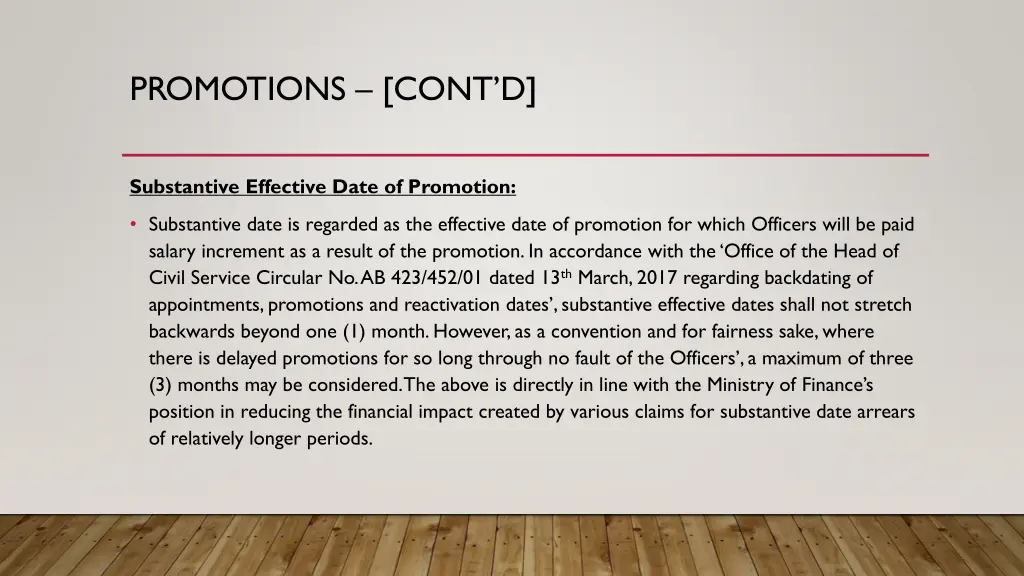promotions cont d