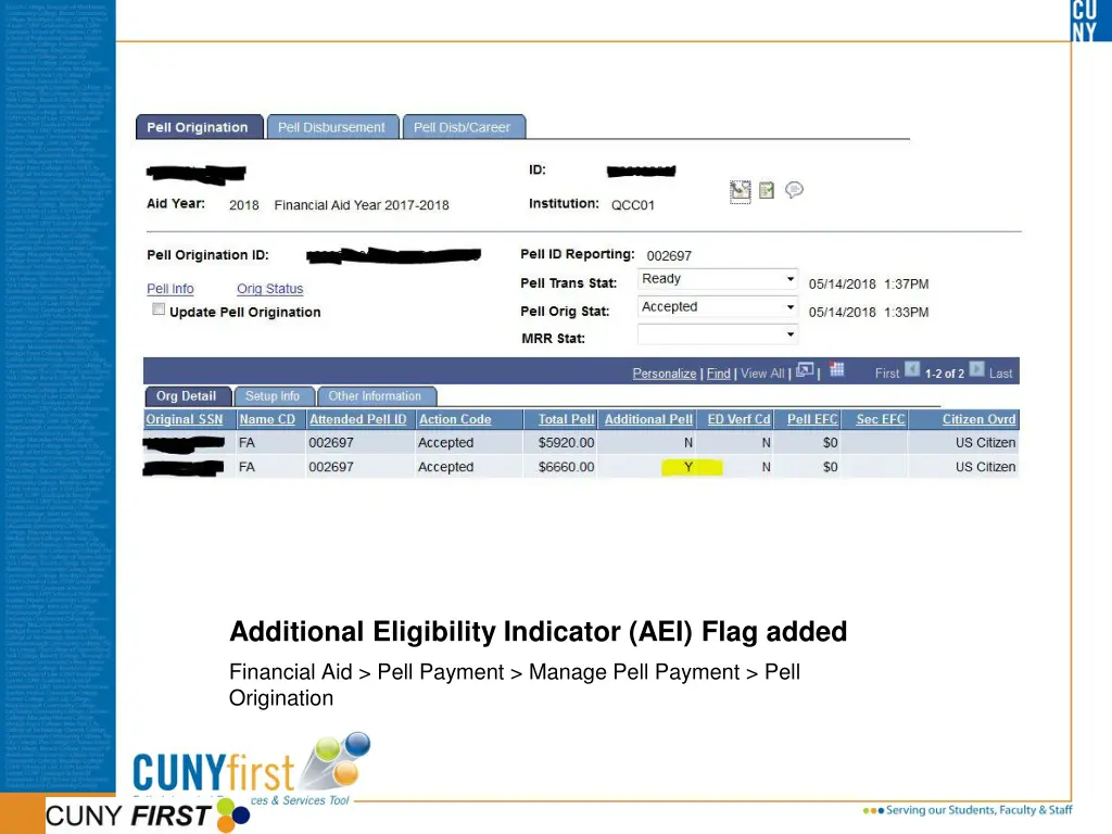 additional eligibility indicator aei flag added