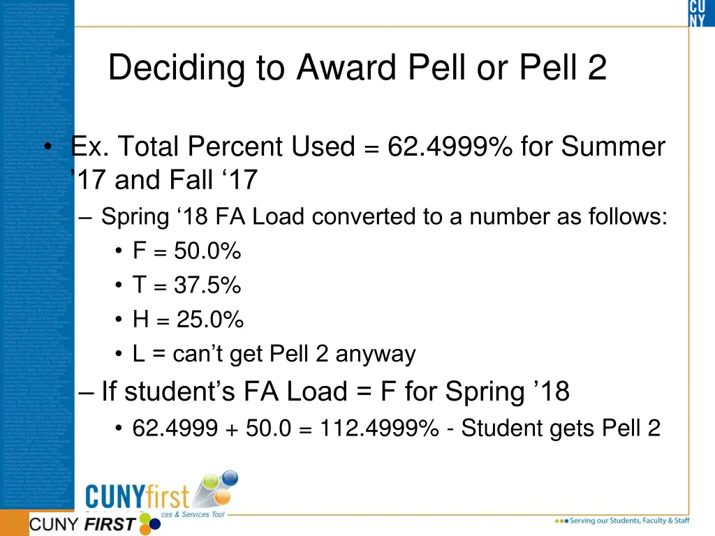 deciding to award pell or pell 2 1