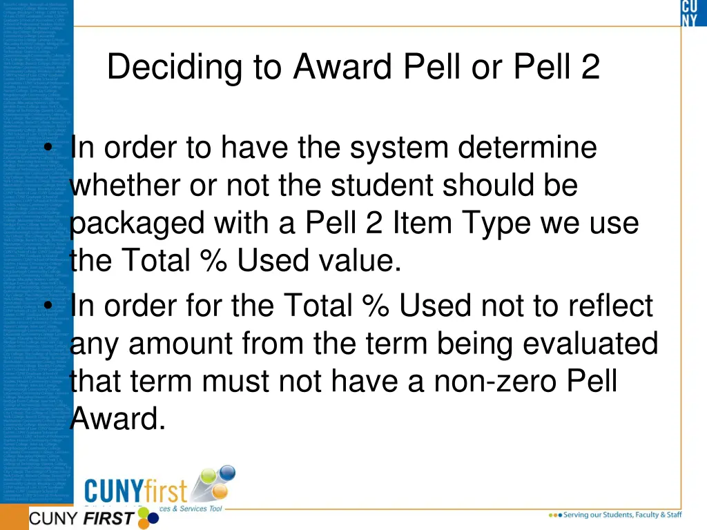 deciding to award pell or pell 2