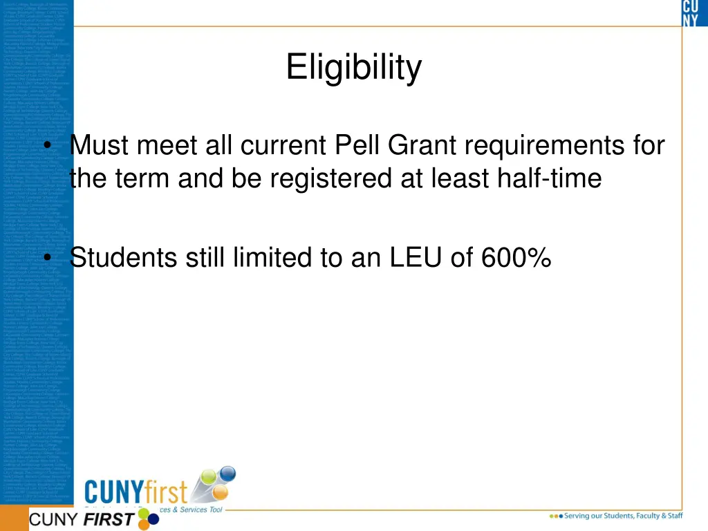 eligibility