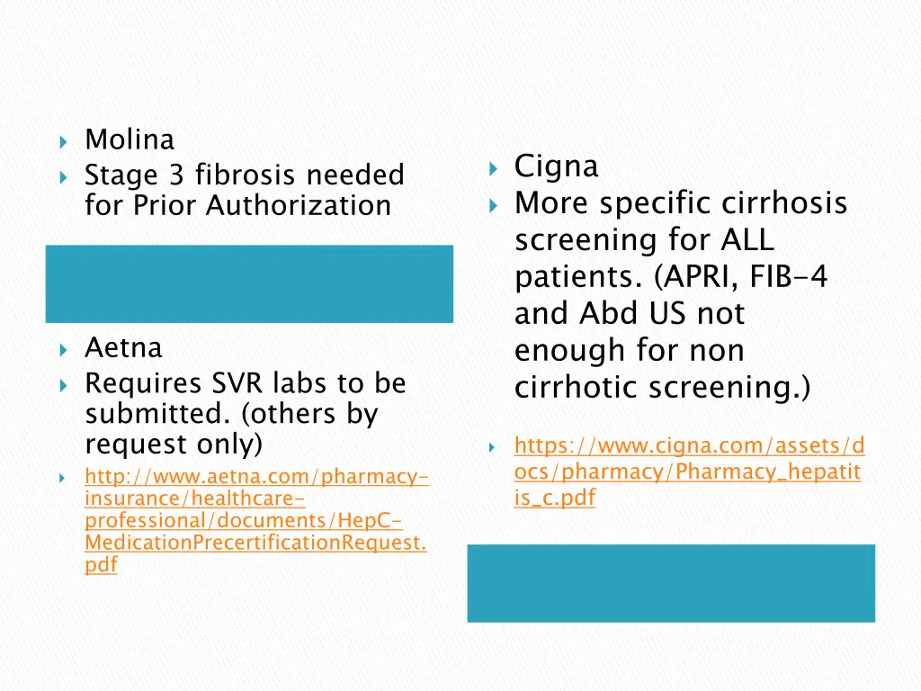 molina stage 3 fibrosis needed for prior