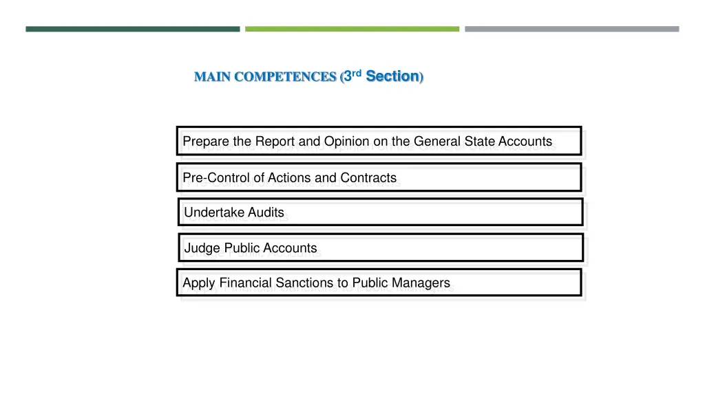main competences 3 rd section