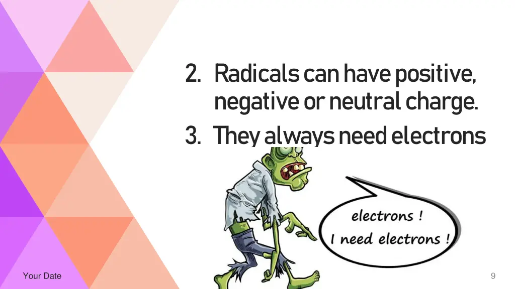 2 radicals can have positive negative or neutral
