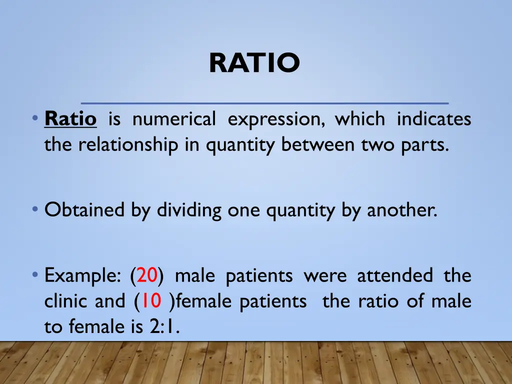 ratio