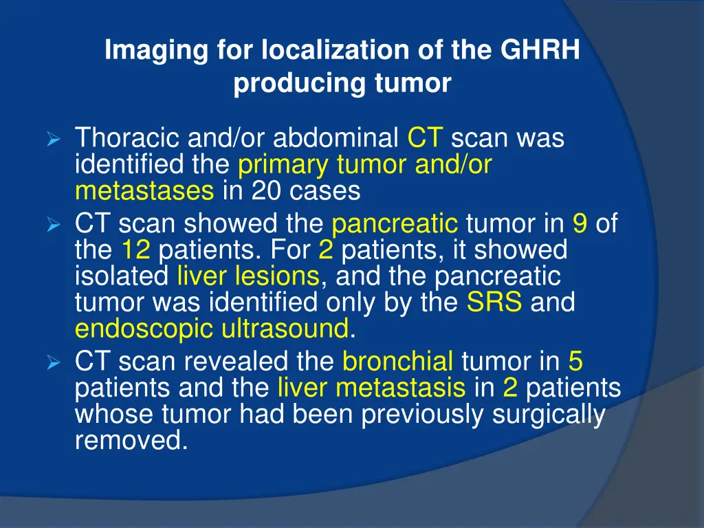 imaging for localization of the ghrh producing