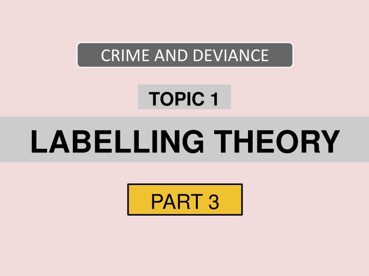 crime and deviance