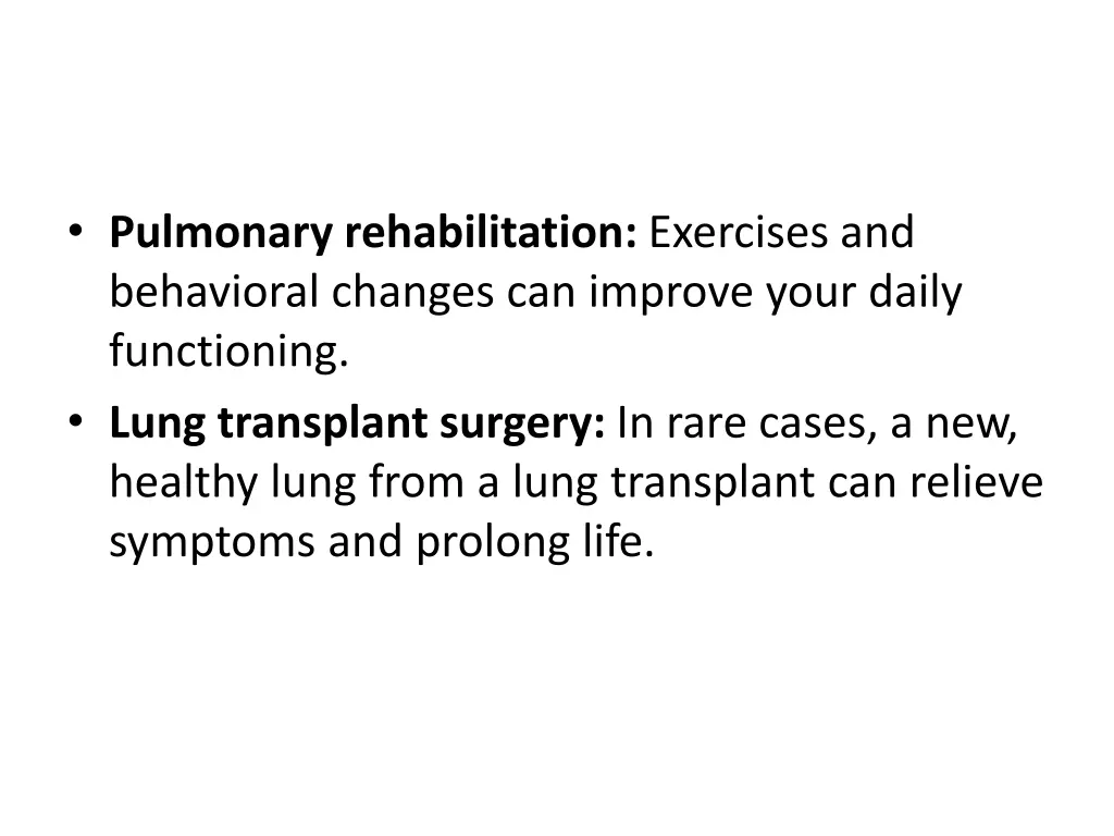 pulmonary rehabilitation exercises and behavioral