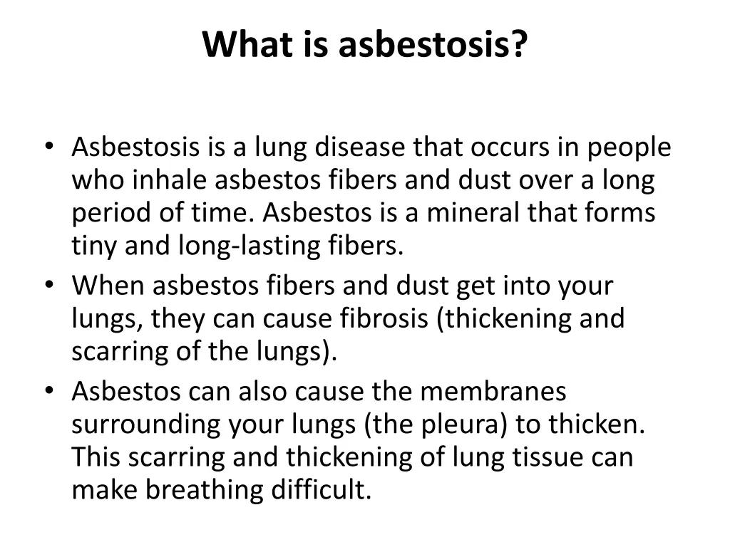 what is asbestosis