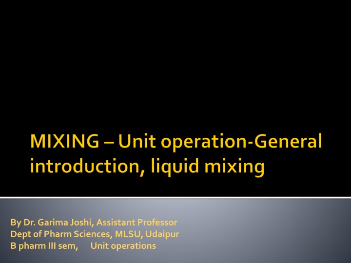 by dr garimajoshi assistant professor dept
