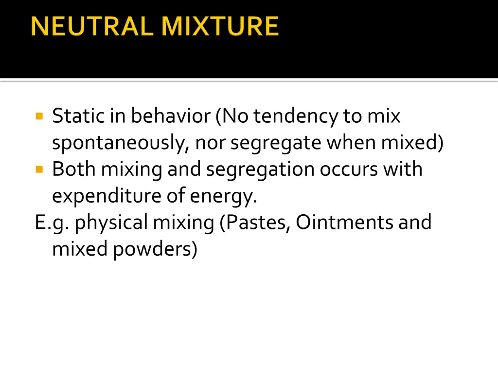 static in behavior no tendency