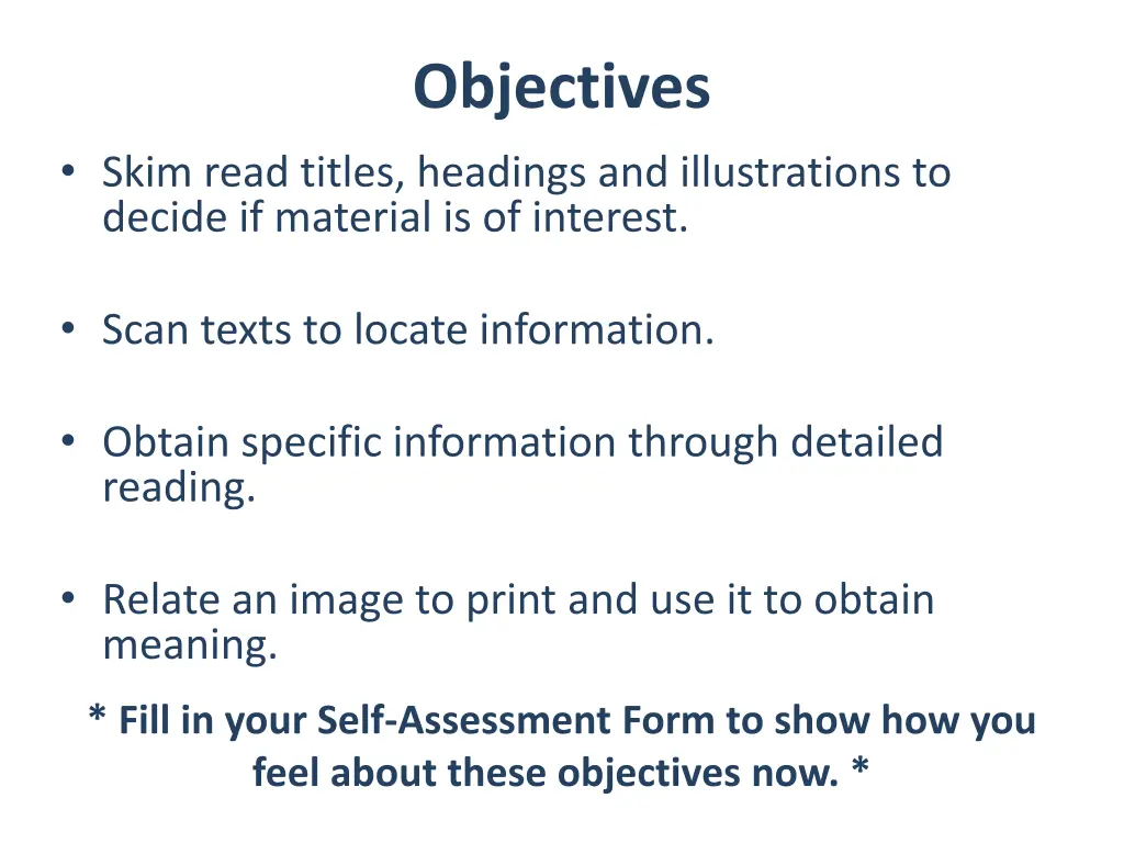 objectives 1