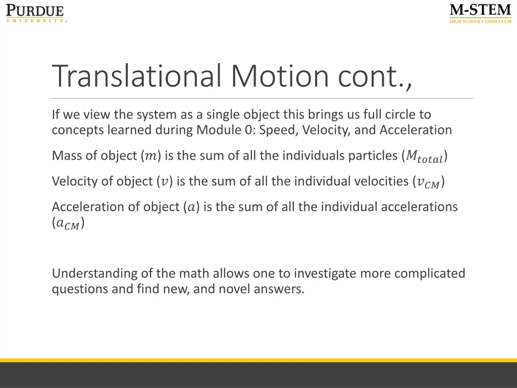translational motion cont 1
