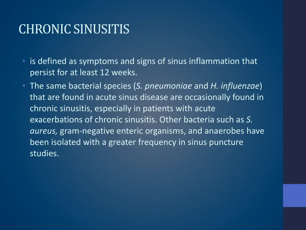 chronic sinusitis