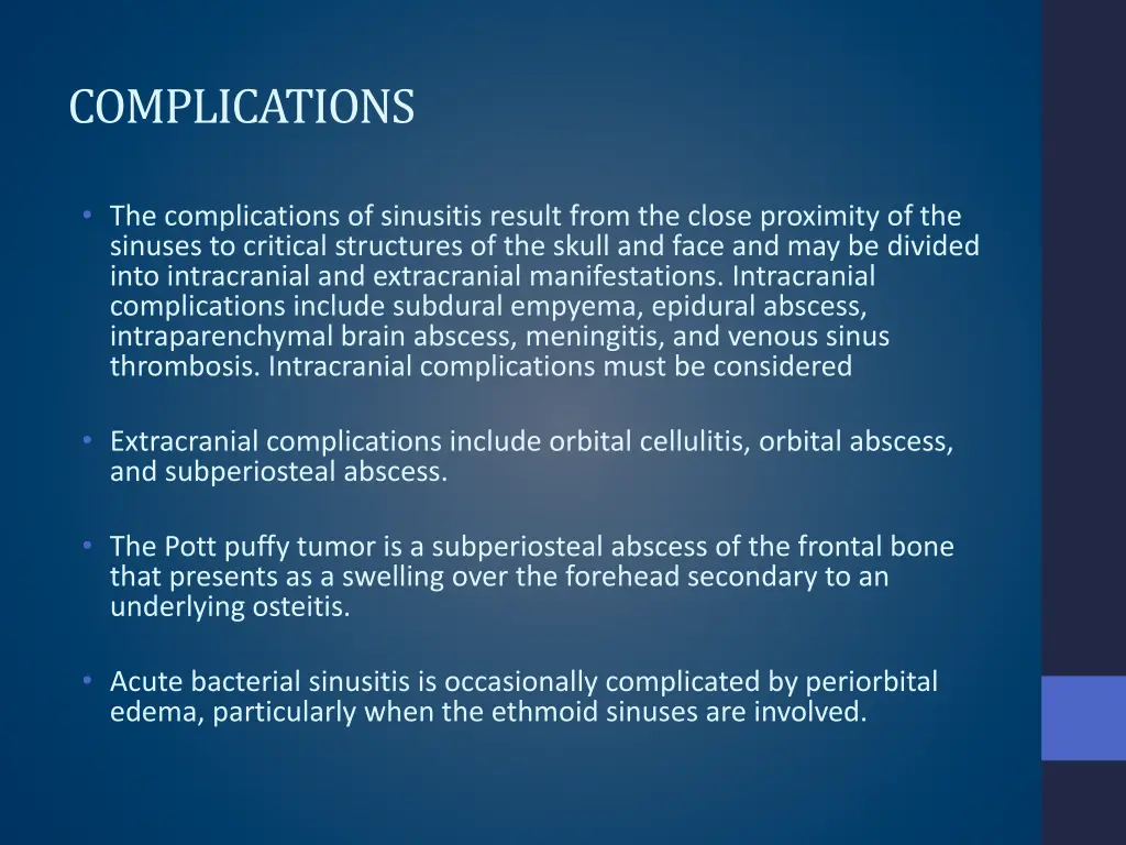 complications