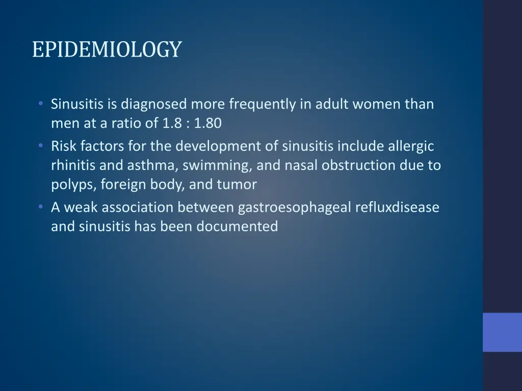 epidemiology