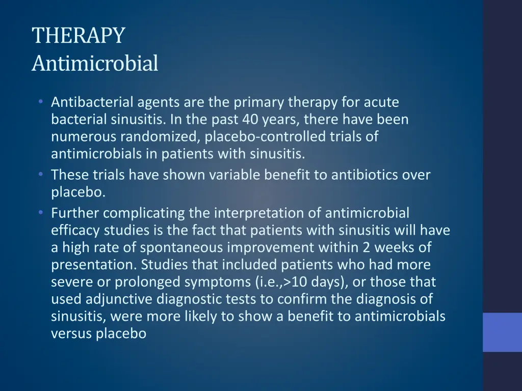 therapy antimicrobial