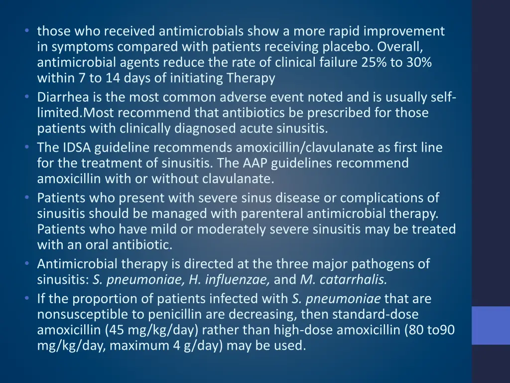those who received antimicrobials show a more