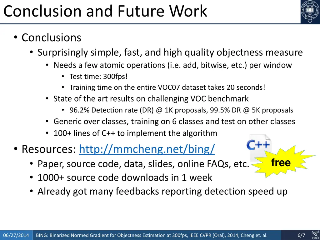 conclusion and future work
