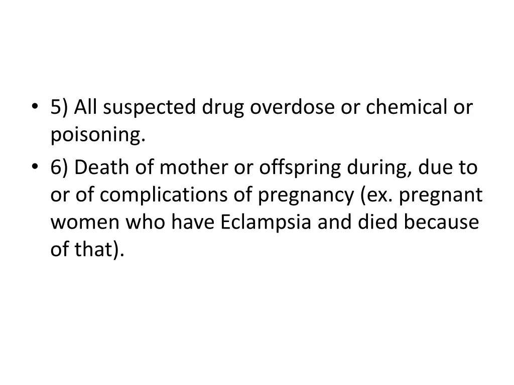 5 all suspected drug overdose or chemical