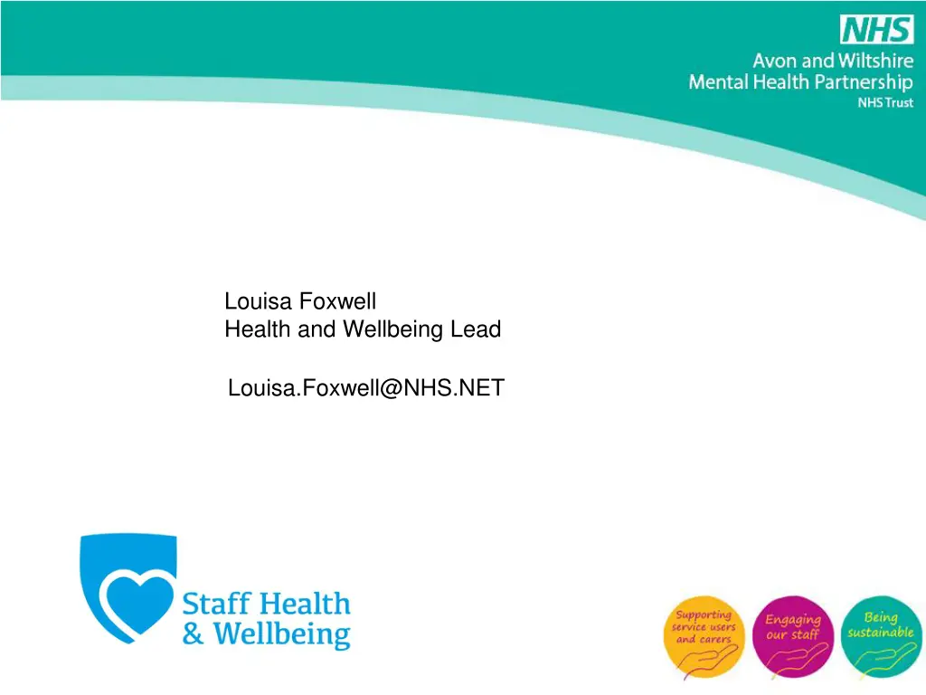 louisa foxwell health and wellbeing lead