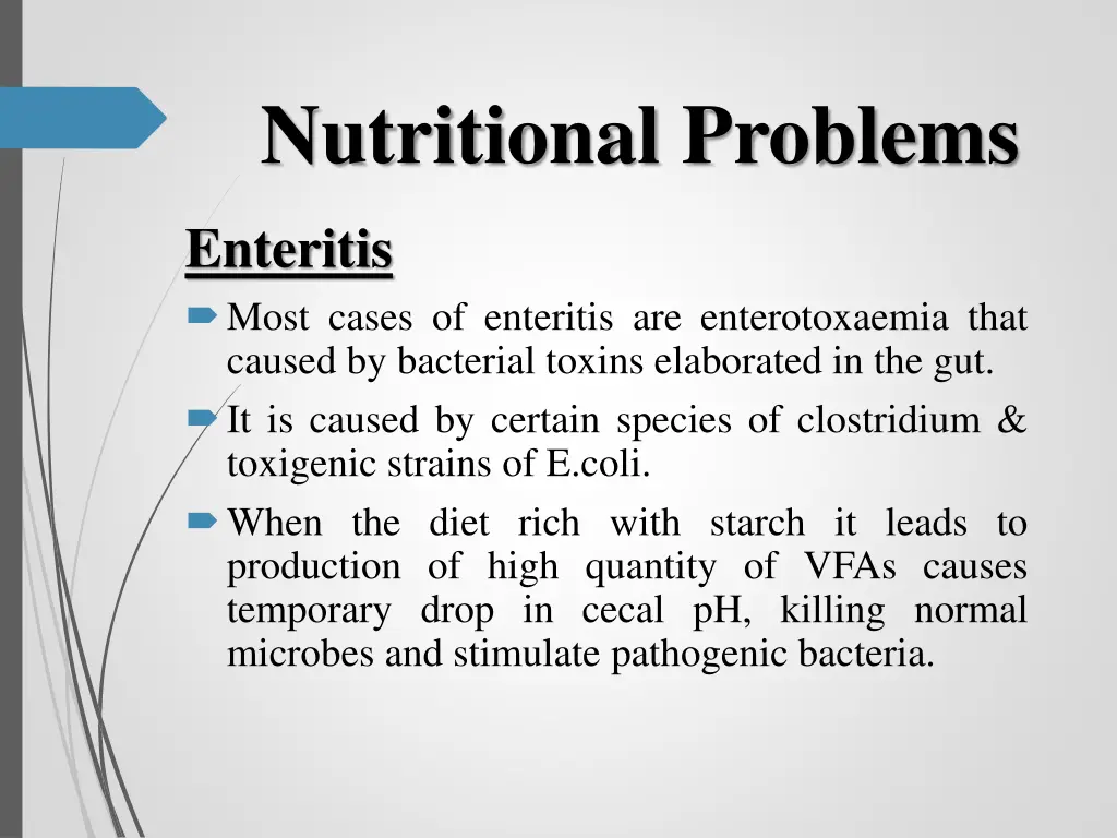 nutritional problems