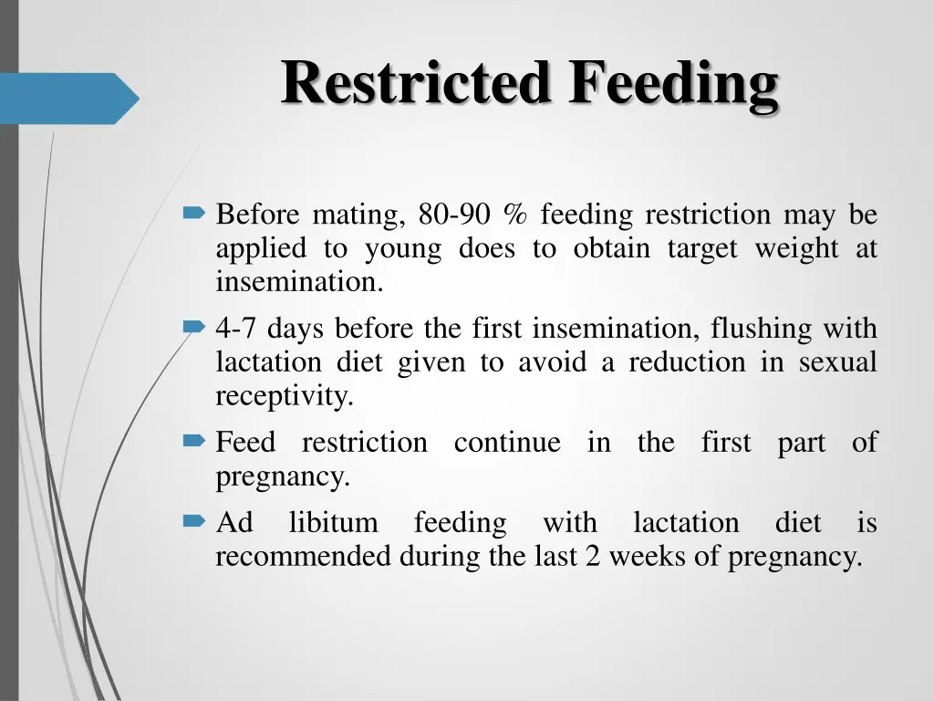 restricted feeding
