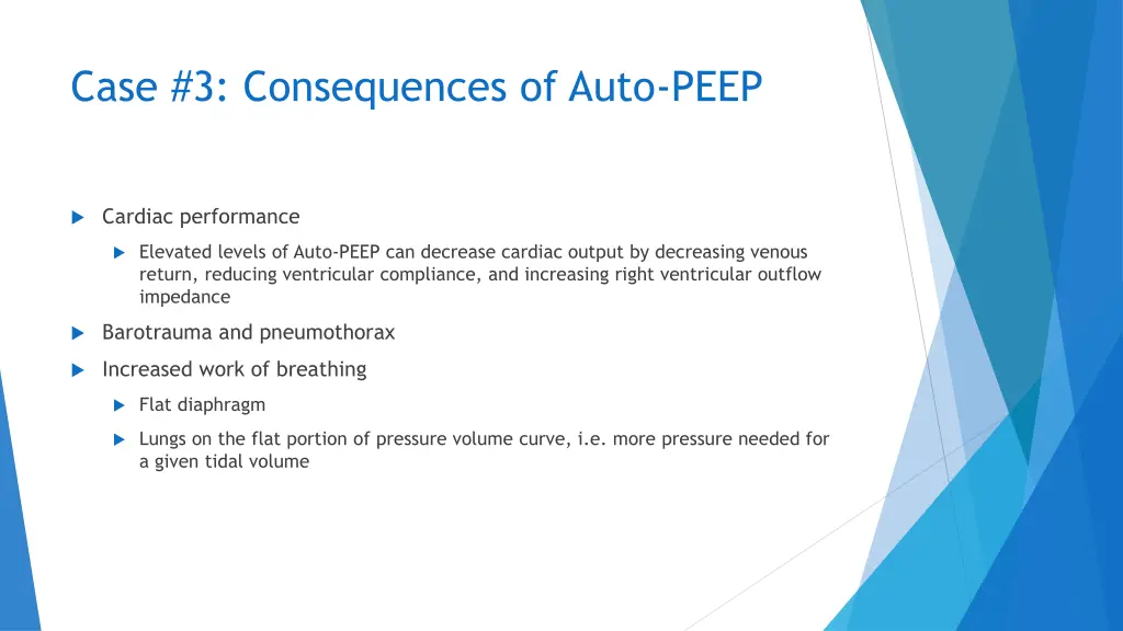 case 3 consequences of auto peep