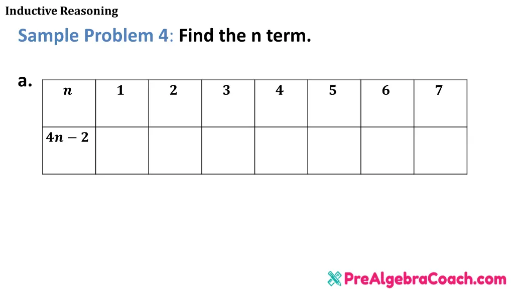 inductive reasoning sample problem 4 find