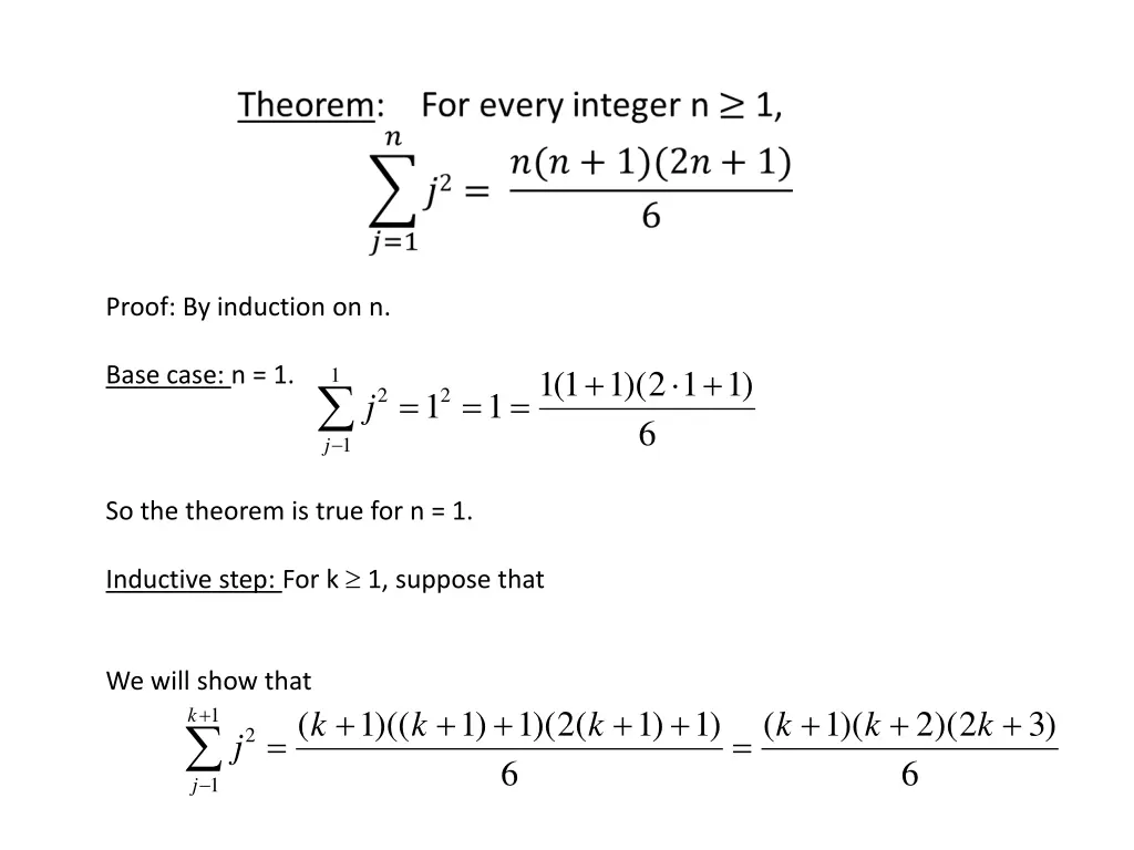 proof by induction on n