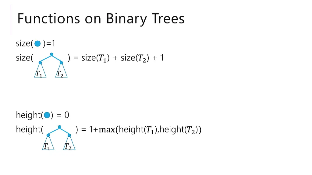 functions on binary trees