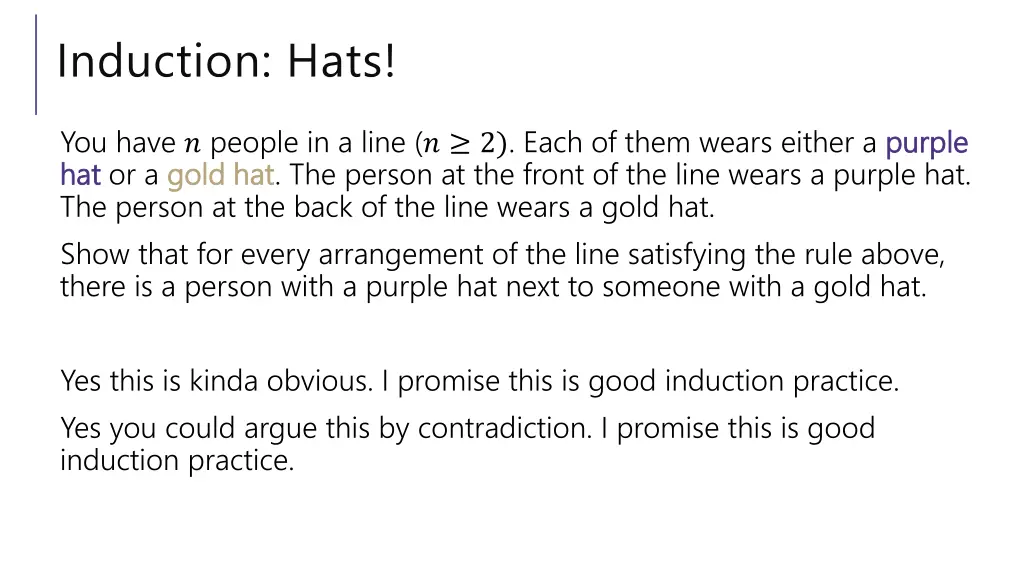 induction hats