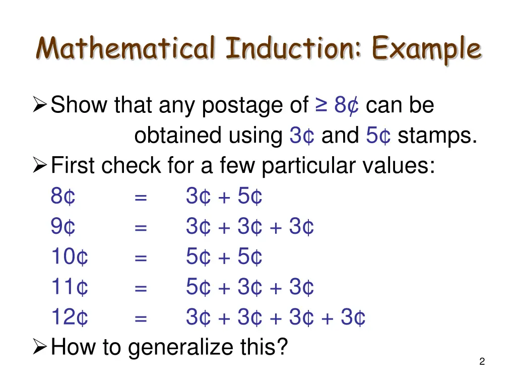 mathematical induction example