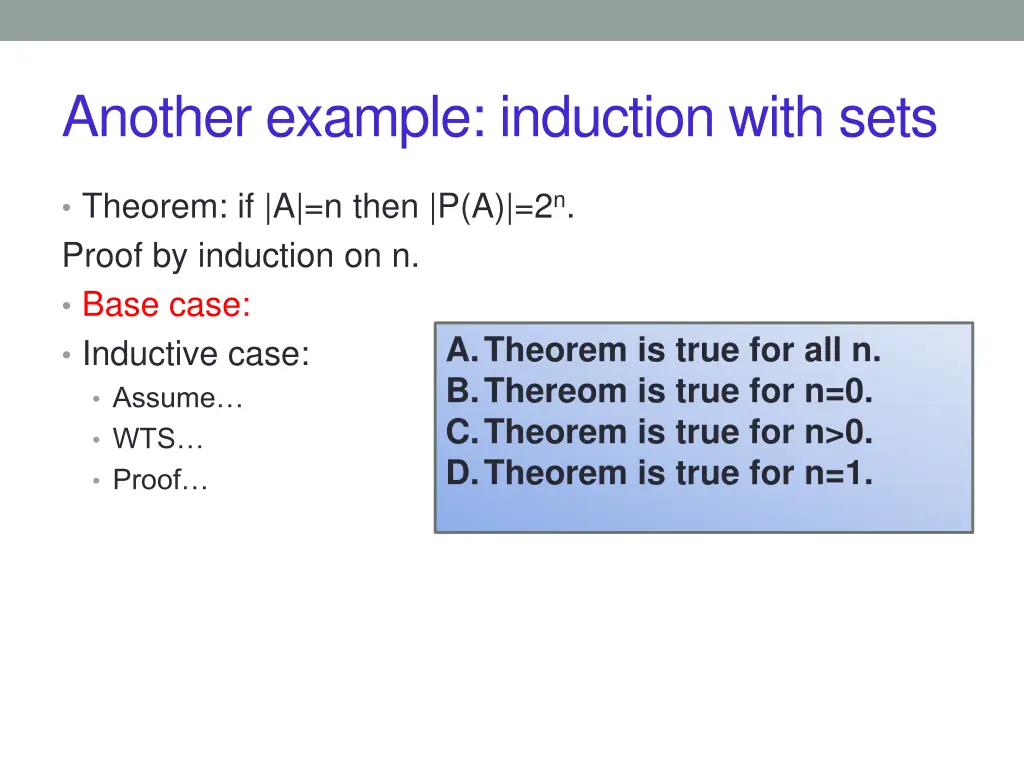 another example induction with sets 1