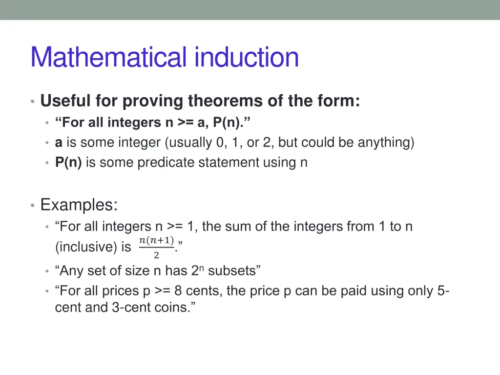 mathematical induction