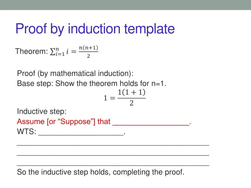 proof by induction template 3