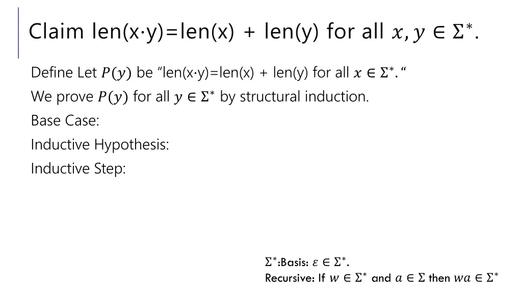 claim len x y len x len y for all 1