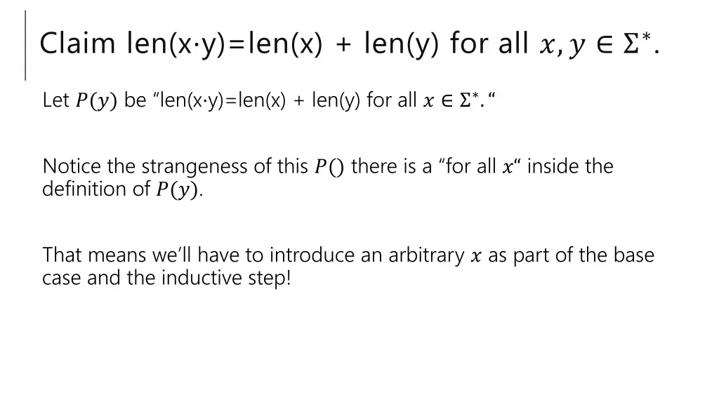 claim len x y len x len y for all