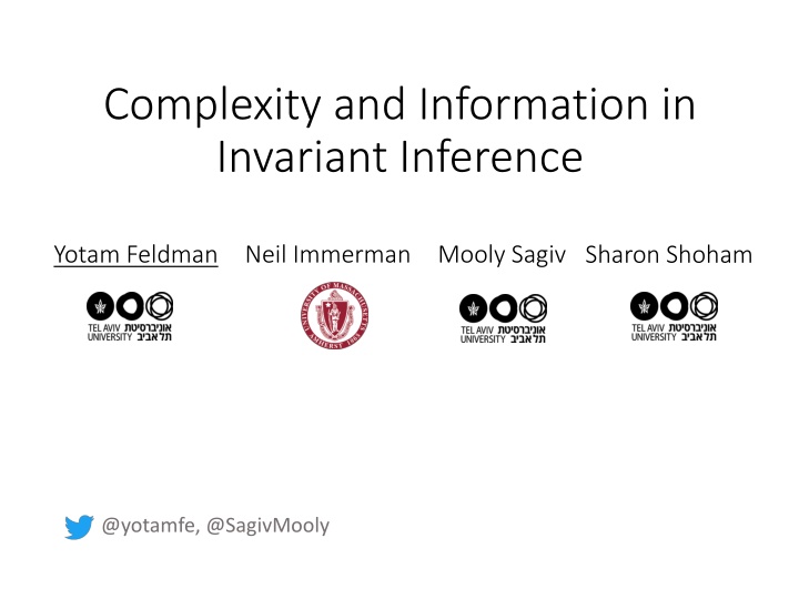 complexity and information in invariant inference