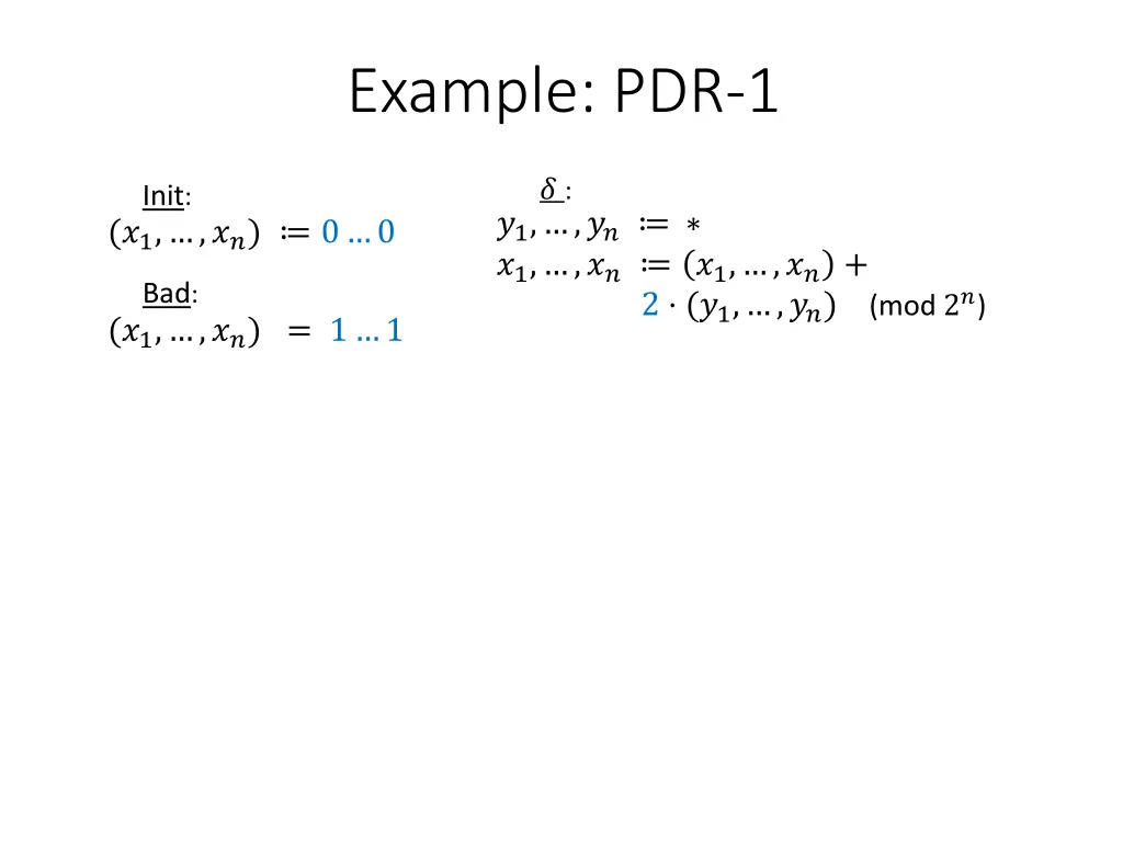 example pdr 1