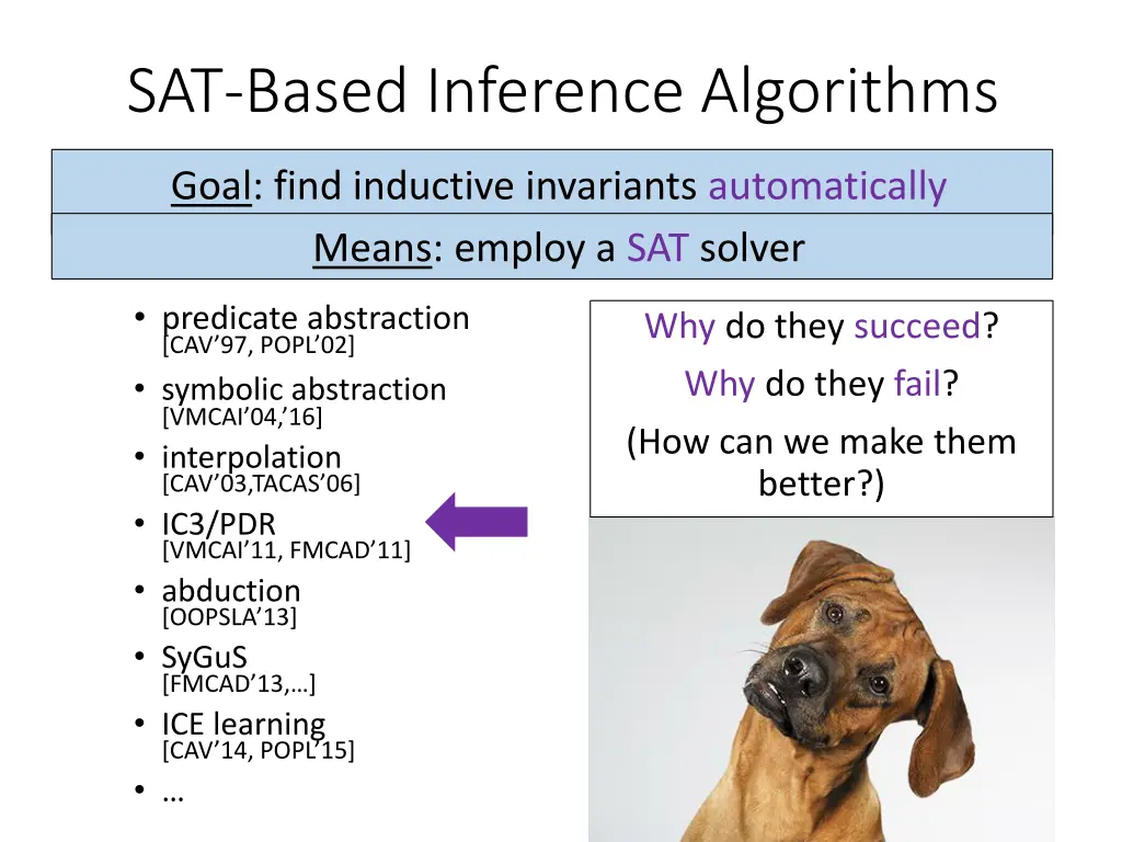 sat based inference algorithms