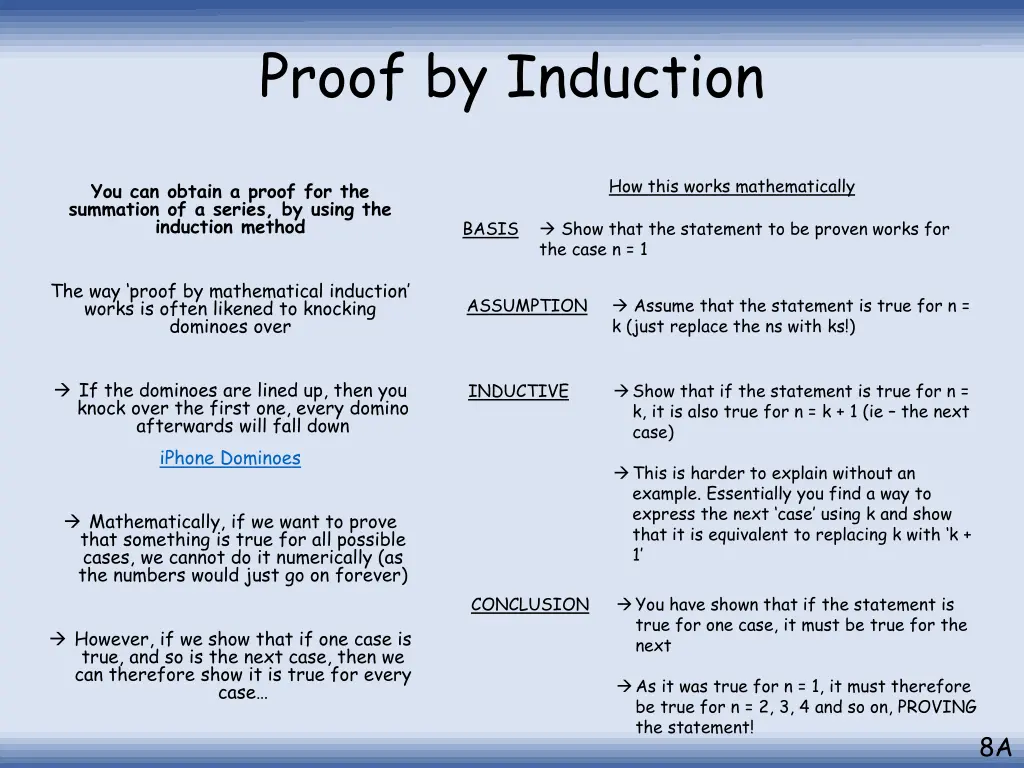 proof by induction