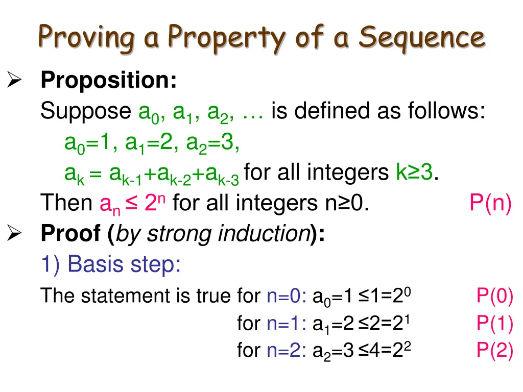 proving a property of a sequence proposition
